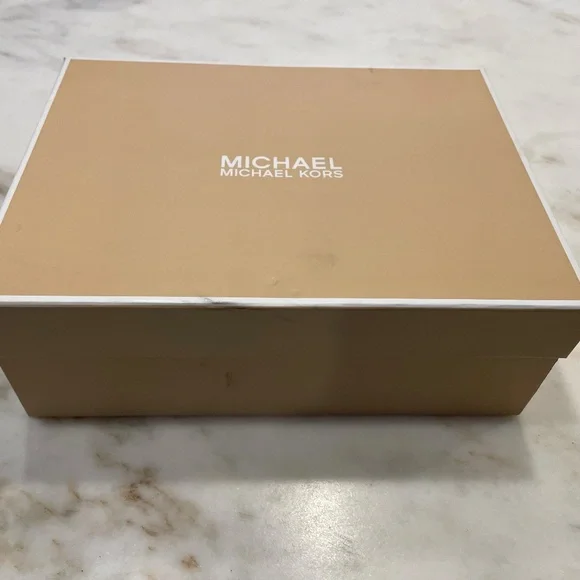 Holiday Dress Black Leather Shoe Sandals, Michael Kore Elena Platform Modern - Picture 10 of 10